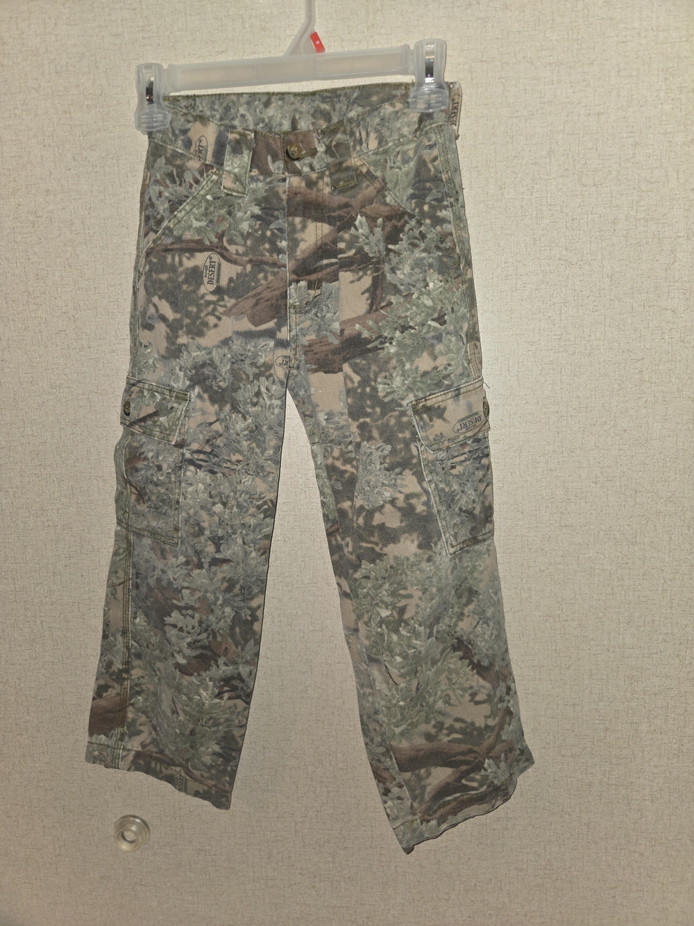 Kids' Camouflage Cargo Jeans - Green Camo